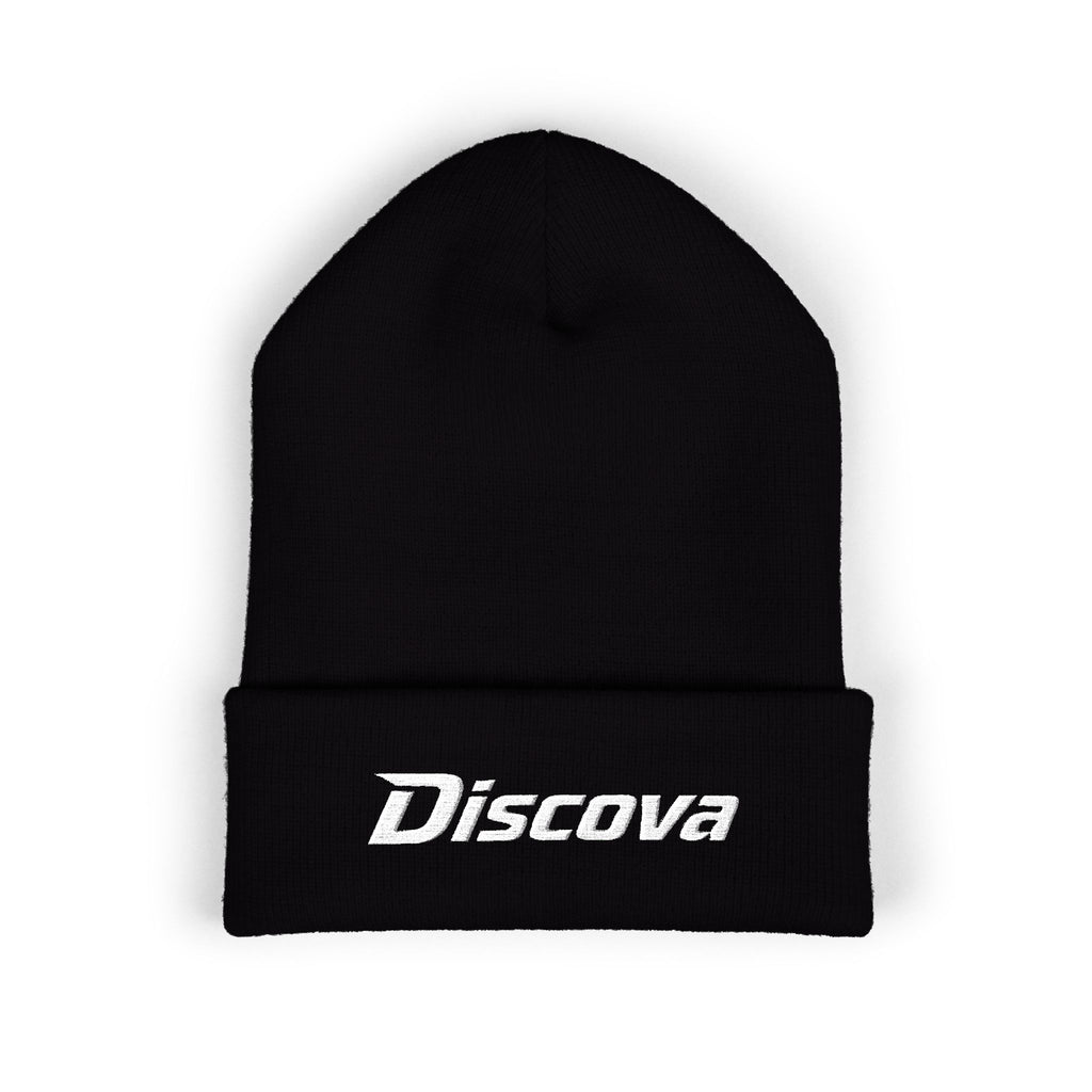 Discova Beanie Weenie ;) — Classic Embroidered Logo Black Winter Cuffed Hat