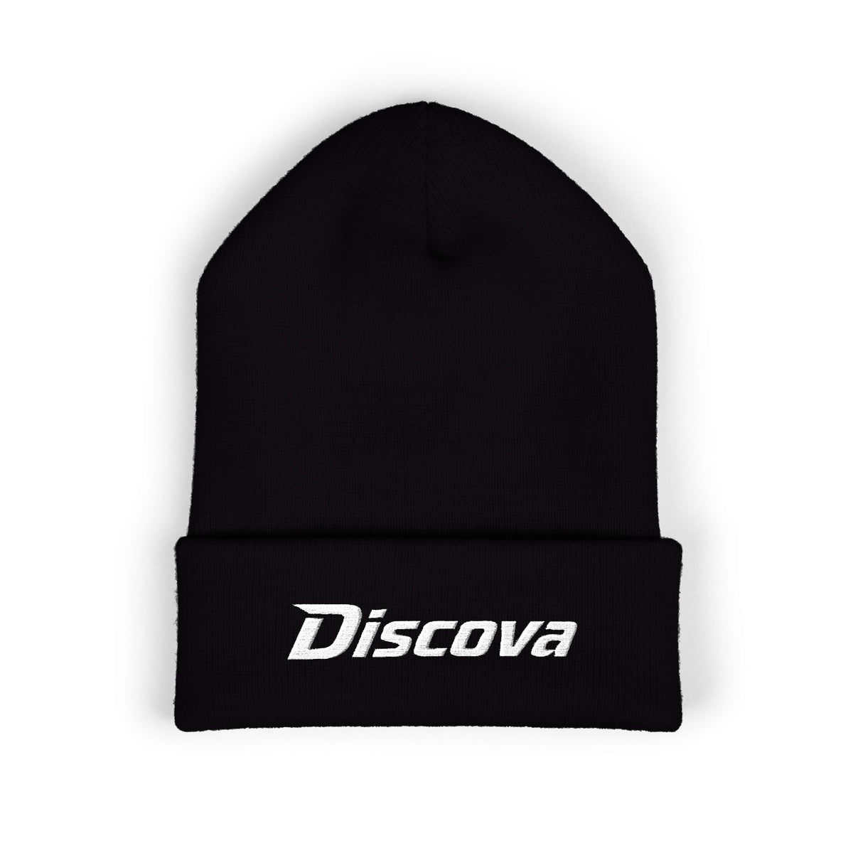 Discova Beanie Weenie ;) — Classic Embroidered Logo Black Winter Cuffed Hat