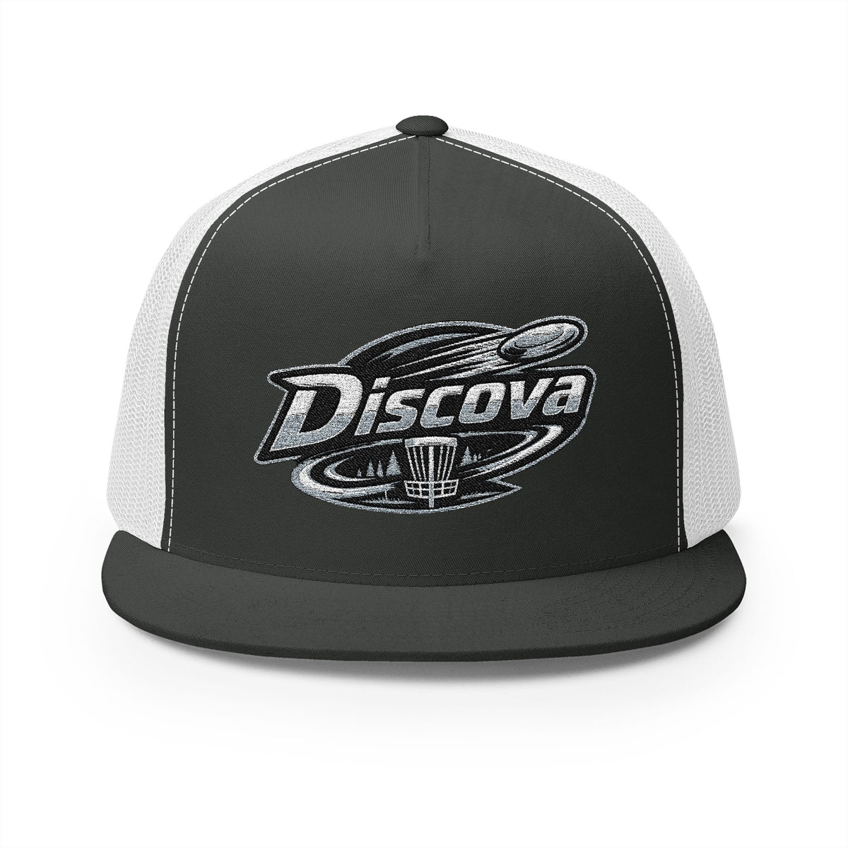Discover Trucker Cap —Classic Logo 5-Panel Mesh Hat