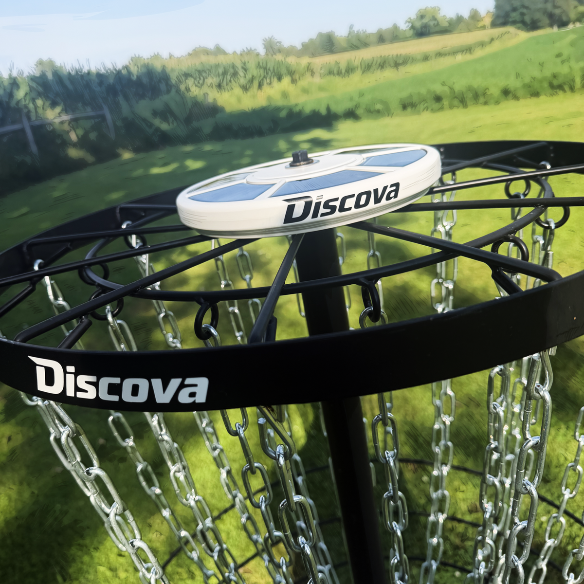 Discova Solar Basket Light - Disc Golf Basket Solar Light